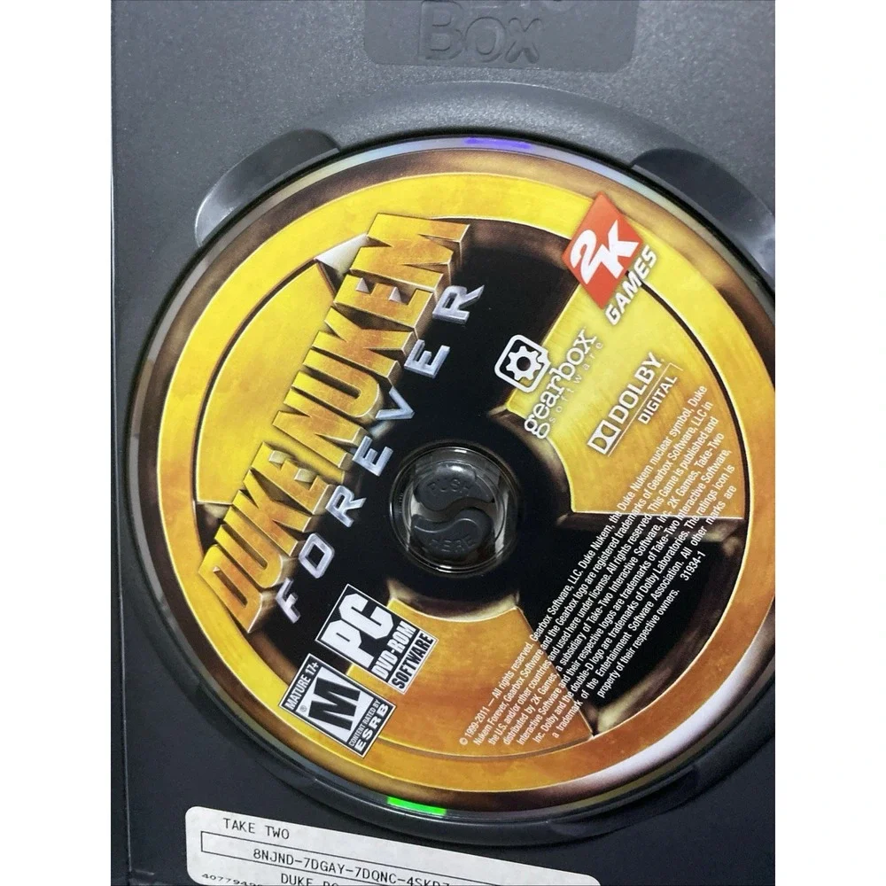 Duke Nukem Forever PC Game Gearbox 2011 CIB